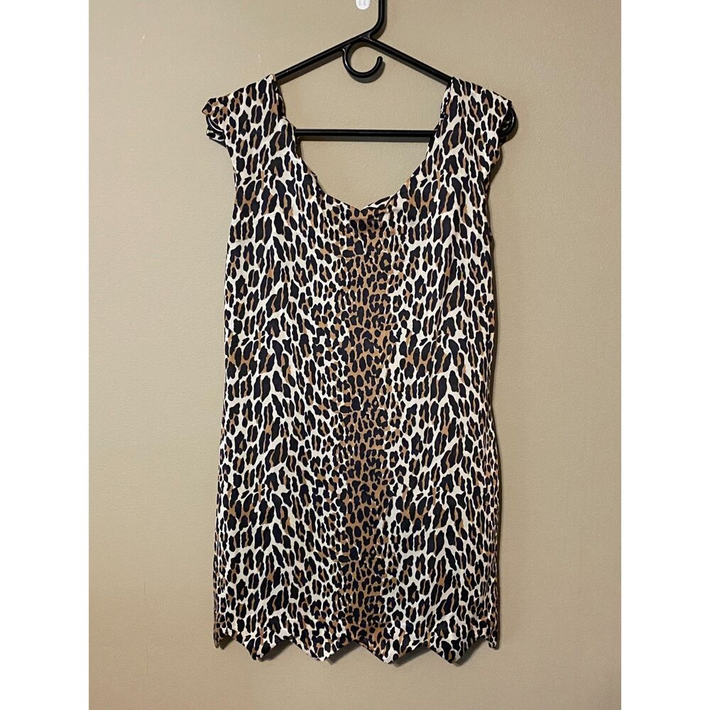 Women's Leopard Print Shift Dress Halloween Costume Cavewoman